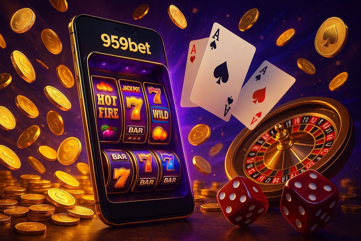 Banner principal do cassino mobile 959bet